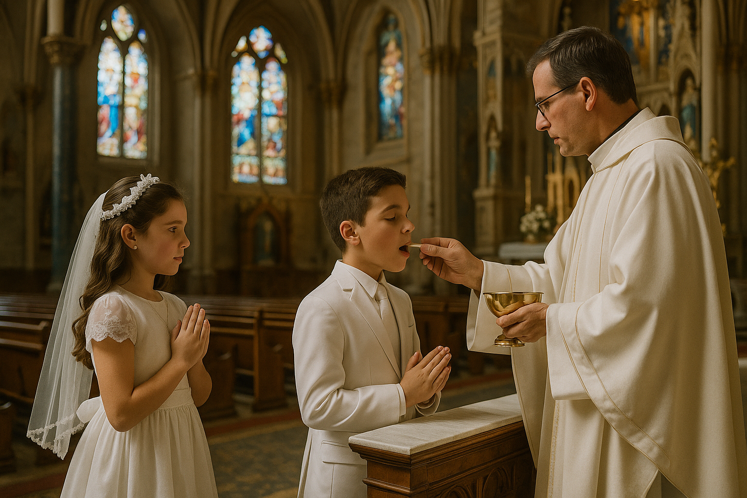 Detalle de vela para Primera Comunión, un recordatorio artesanal y personalizado para regalar a los invitados en Barcelona.