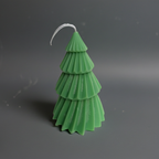 Vela Artesanal "Árbol de Navidad" Verde