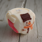 Vela Artesanal "Bola de Navidad" con Relieves Festivos