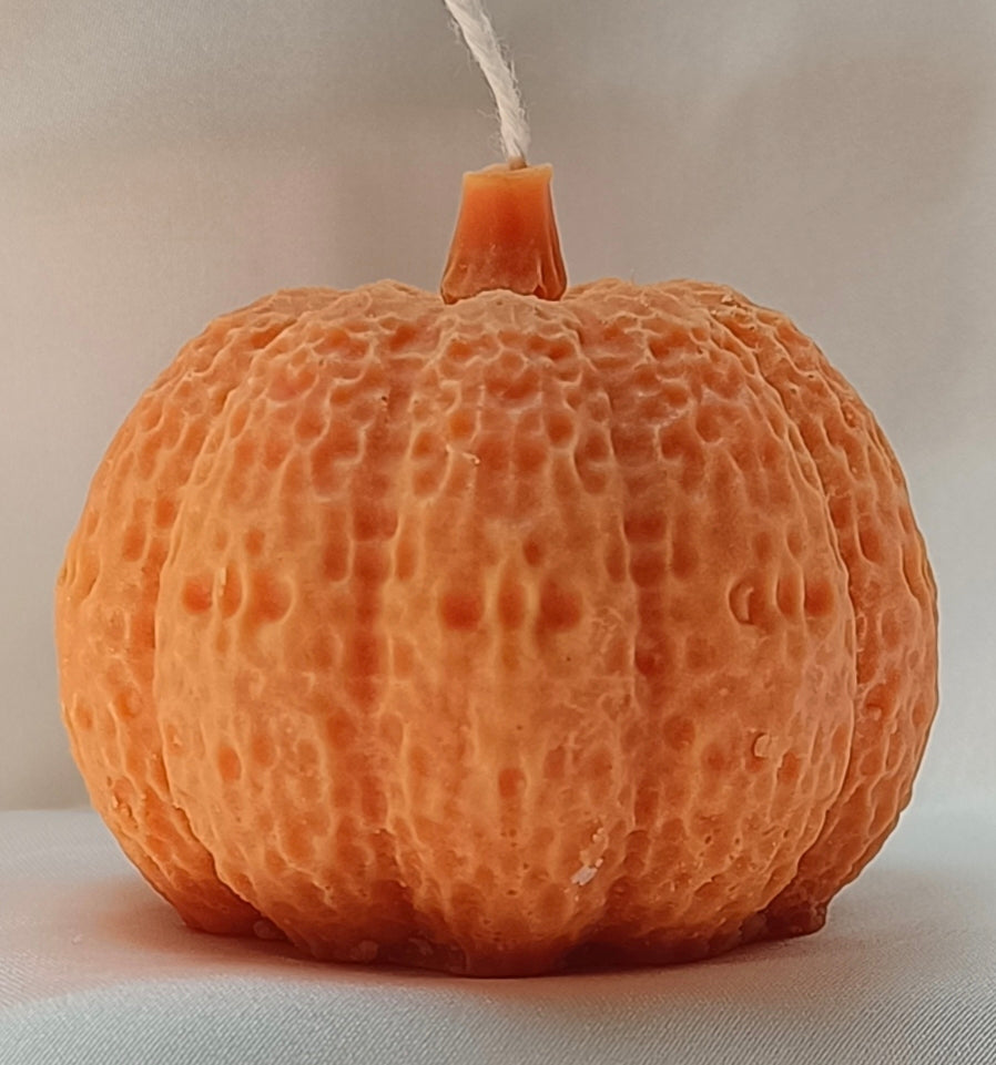 Vela Artesanal Pequeña "Calabaza de Halloween"