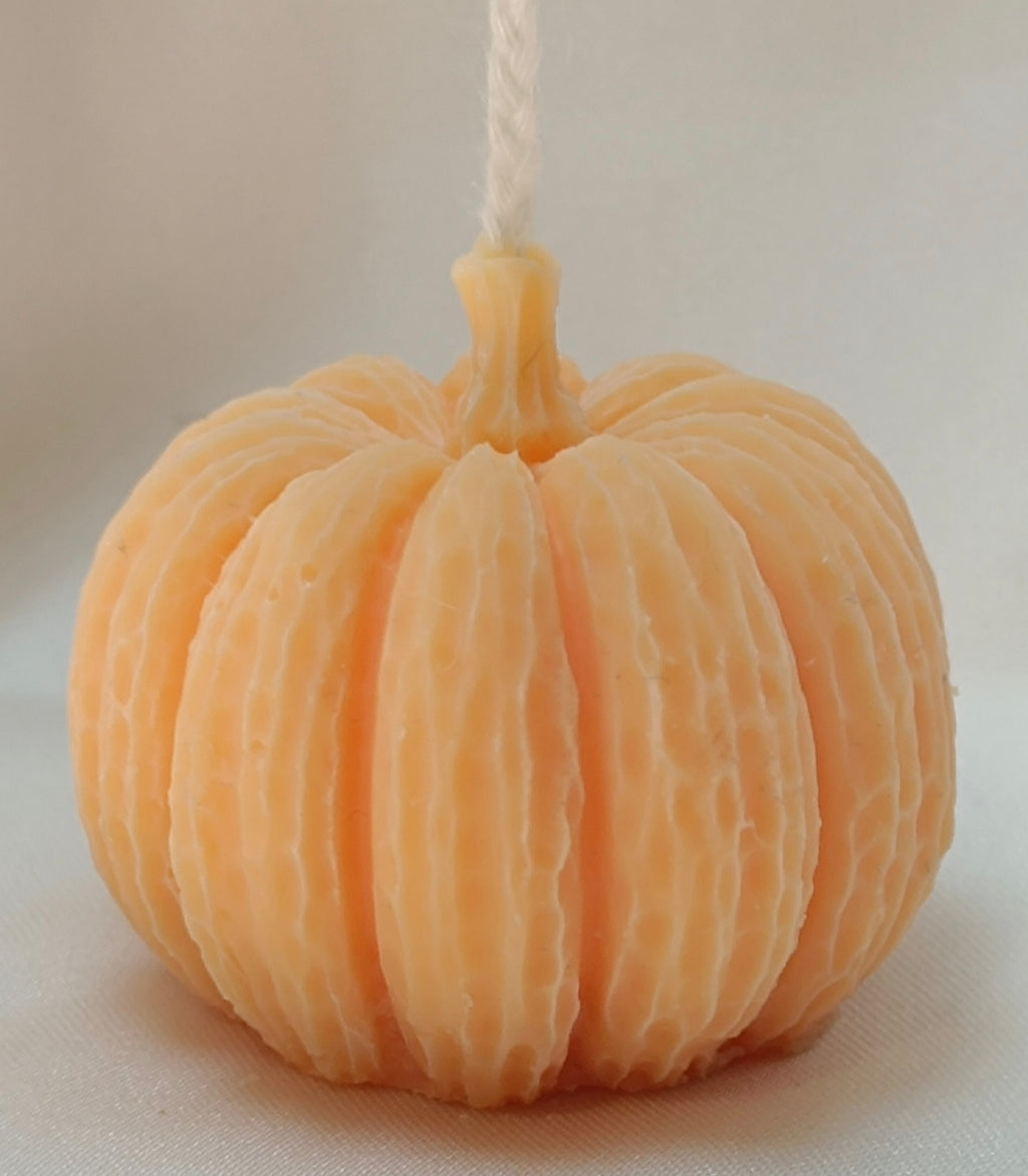 Vela Artesanal Pequeña "Calabaza de Halloween"