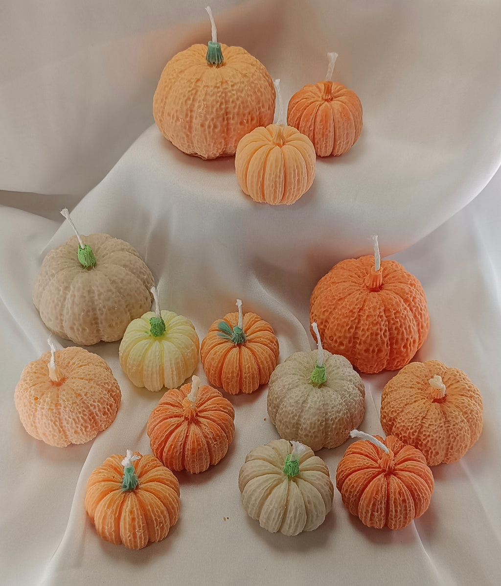 Vela Artesanal Pequeña "Calabaza de Halloween"