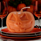 Vela Artesanal de Halloween "Calavera Calabaza"