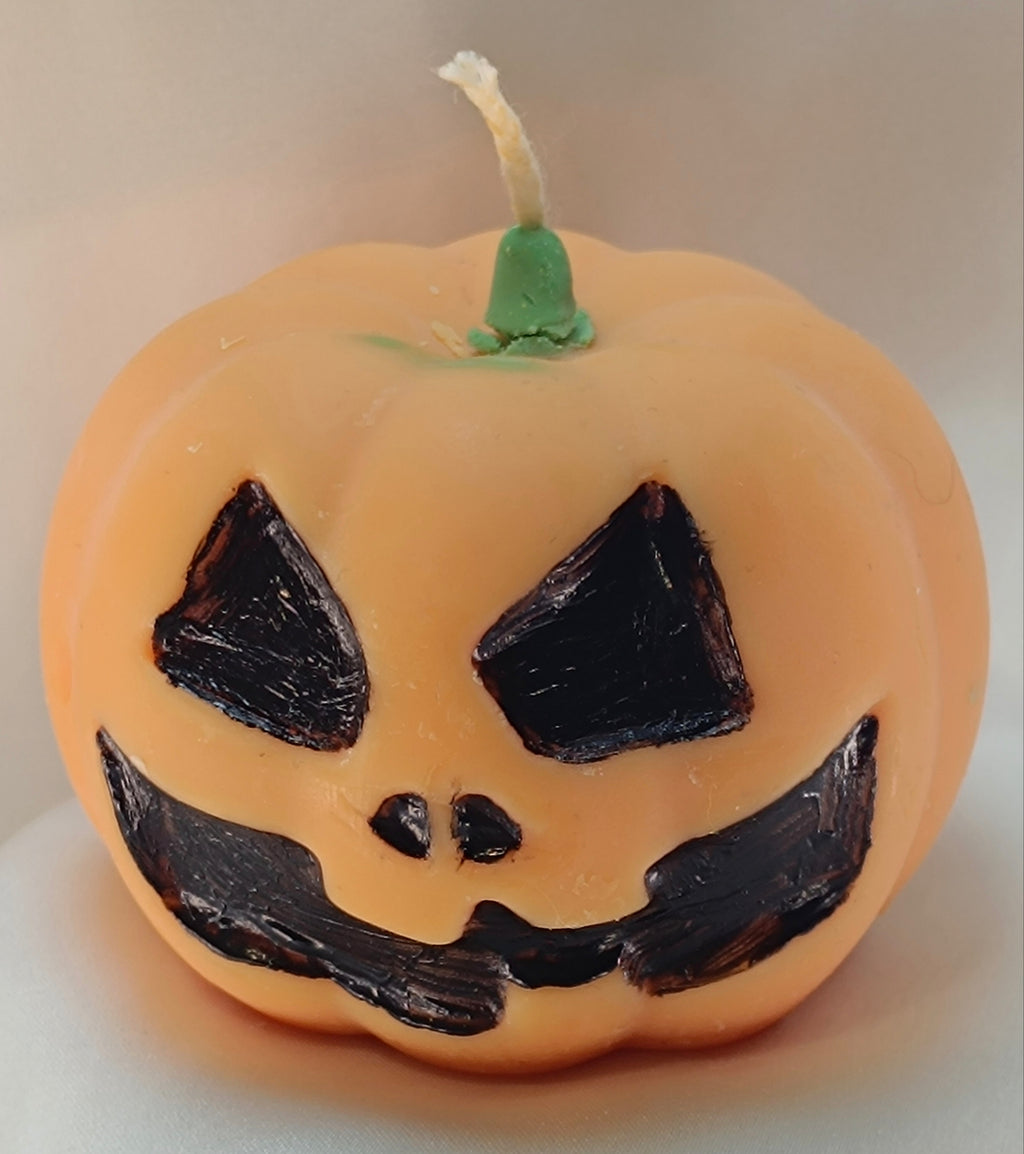 Vela Artesanal de Halloween "Calavera Calabaza"