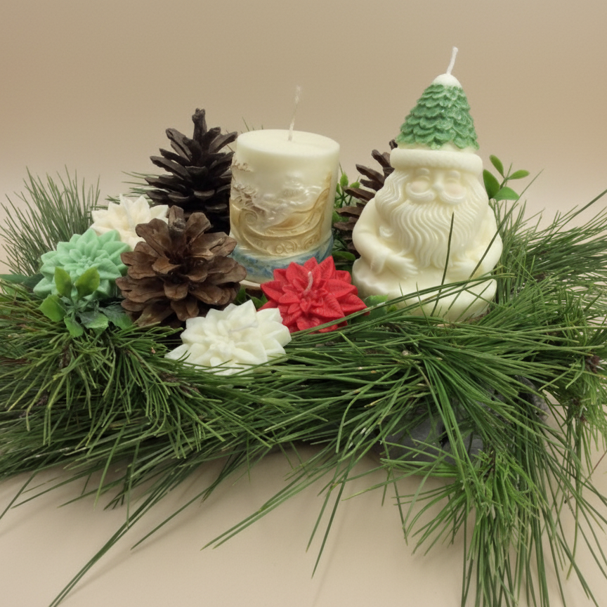 Pack "A Toda Luz" - Set Premium de 20 Velas Escultóricas de Navidad