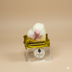 Vela Corazón de Regalo de lujo en caja dorada y transparente. Detalle para Comunión o Bautizo, cera vegetal ecológica con lazo rosa.