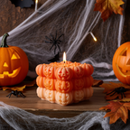 Vela Artesanal de Halloween "Calabazas Apiladas"
