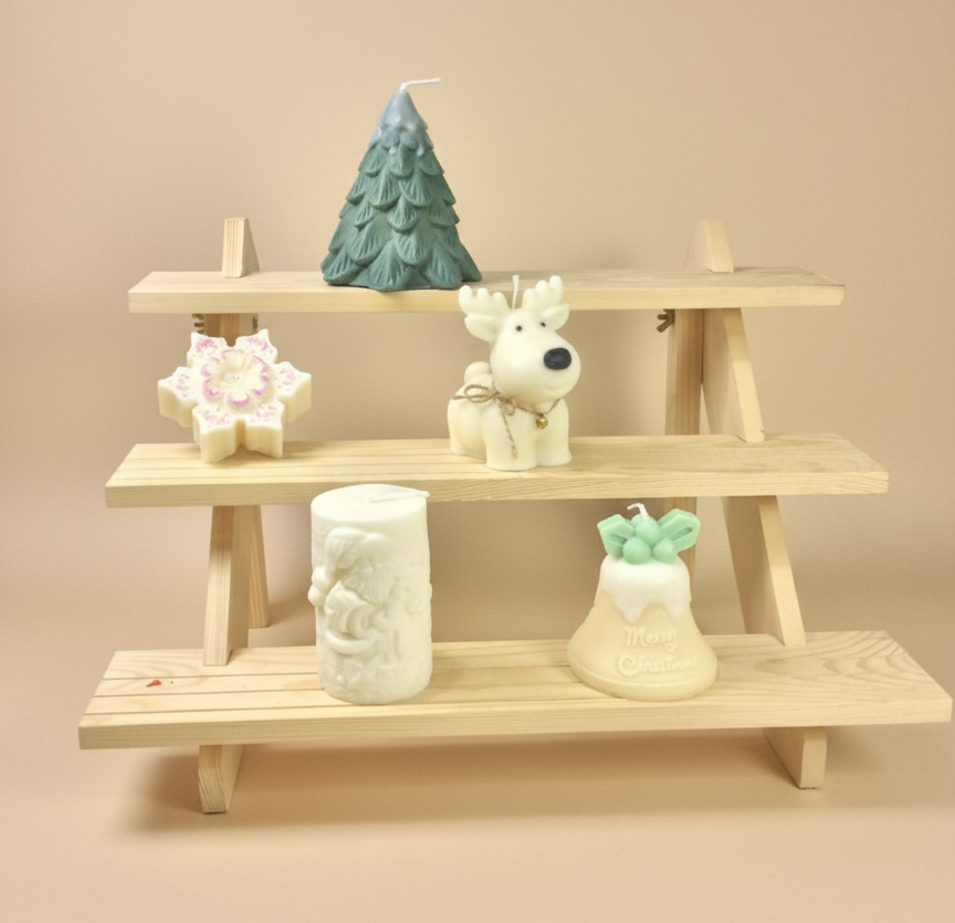 Pack" Estrella de Navidad" (5 Velas Escultóricas) — Colección de Lujo y Aroma Personalizado.