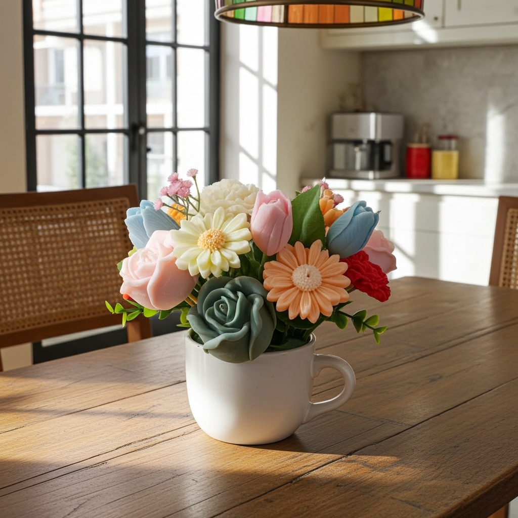 Taza con Ramo de Velas de Cera "Beirut"