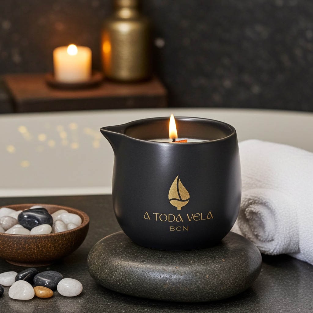 Vela de Masaje Kohaku Hada Lujo | Cuidado Profesional y Piel de Ámbar