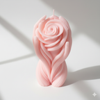 Vela Escultura Pareja Clásica con Rosas, color verde menta. Detalle de lujo para boda o aniversario, cera vegetal ecológica.