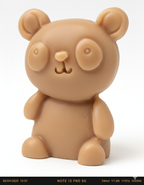 Vela Osito Panda infantil en cera. Figura de lujo 100% ecológica, souvenir adorable para cumpleaños de niños y fiestas temáticas de animales.