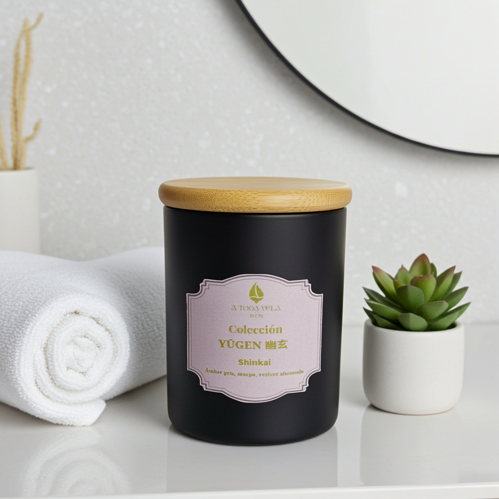 Vela de Masaje Shinkai Lujo | Silencio del Mar Profundo, Mineral y Cedro