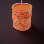 Vela Artesanal de Halloween "Calavera Calabaza"