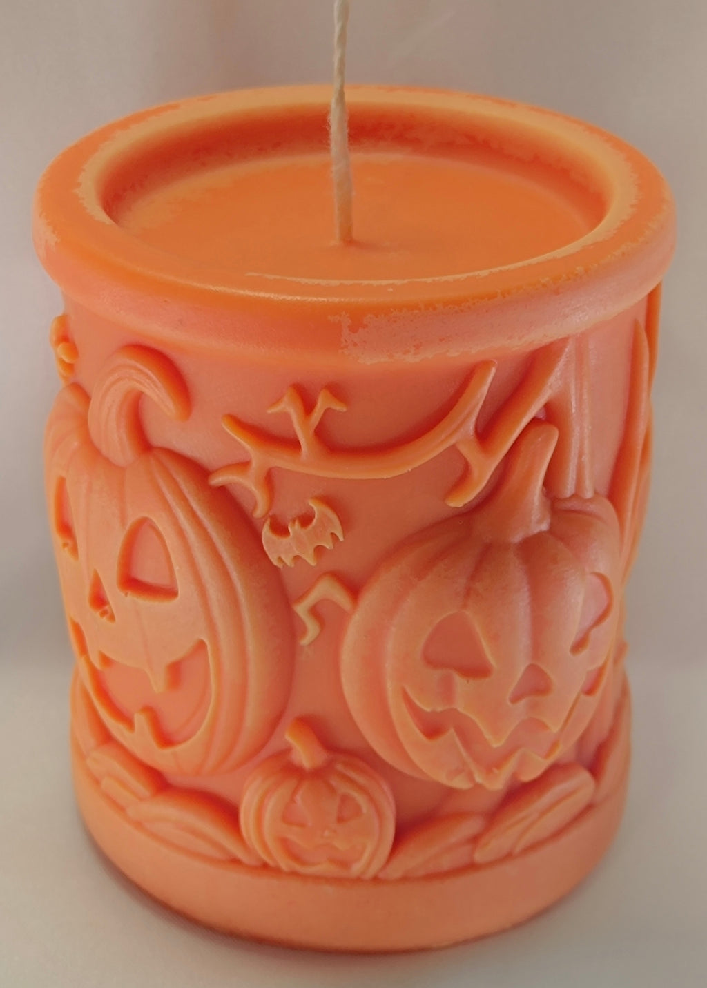 Vela Artesanal de Halloween "Calavera Calabaza"