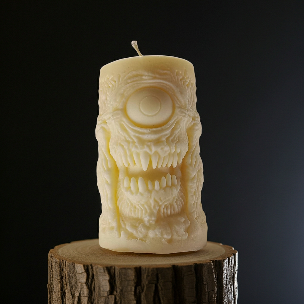 Vela Artesanal de Halloween "Monstruo Cíclope"