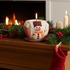 Vela Artesanal "Bola de Navidad" con Relieves Festivos