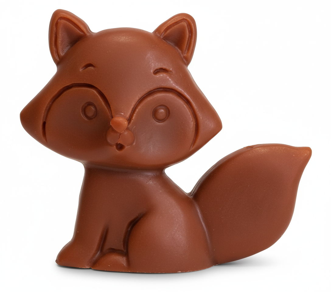 Vela Zorro de cera vegetal. Figura de animales del bosque, regalo de lujo 100% ecológico, ideal para cumpleaños y decoración rústica.