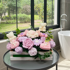 Caja Vintage de Flores de Cera "Valencia"