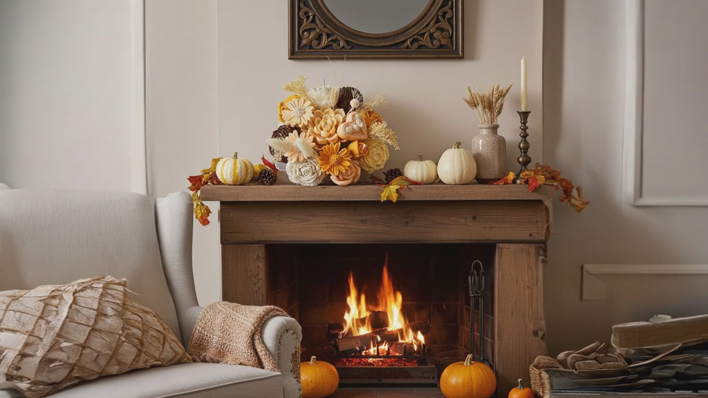 Ramo de Velas Otoñal de Cera "Cartago"