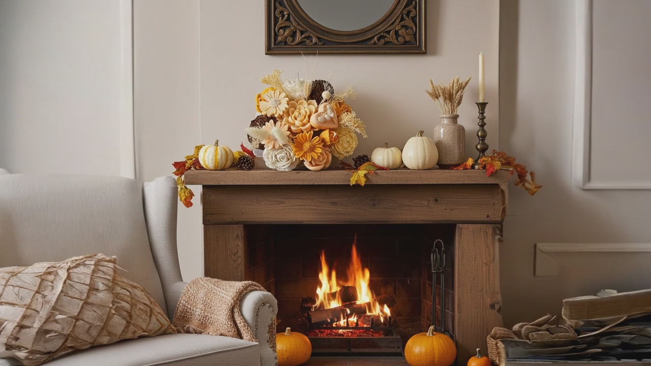 Ramo de Velas Otoñal de Cera "Cartago"