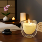 Vela de Masaje Kome to Sakura Lujo | Leche de Arroz, Sándalo y Flor de Cerezo Japonés