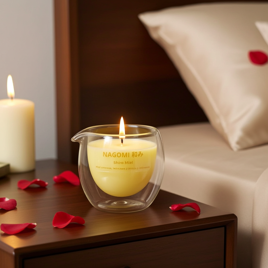 Vela de Masaje Shiro Miel Lujo | Ritual en Pareja, Miel Blanca y Leche de Avena